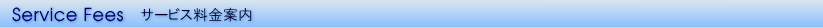 Service Fees �T�[�r�X�����ē�