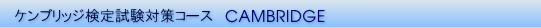 �P���u���b�W���莎���΍�R�[�X�@CAMBRIDGE 